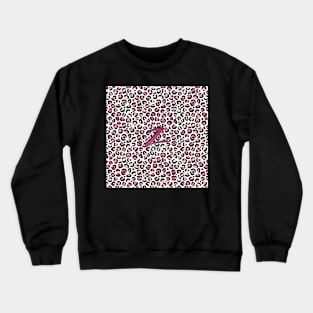 Letter Z Monogram & Pink Leopard Print Crewneck Sweatshirt